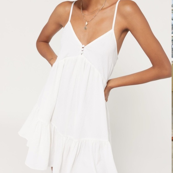 NWT UO Agatha Ruffle Button-Front Babydoll Dress - Picture 5 of 5